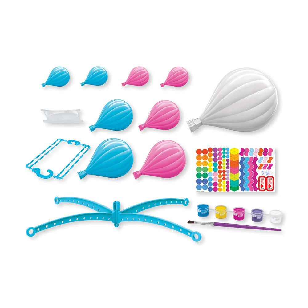 4M KidzMaker Hot Air Balloons Mobile Art/Craft Painting Kit 5y+