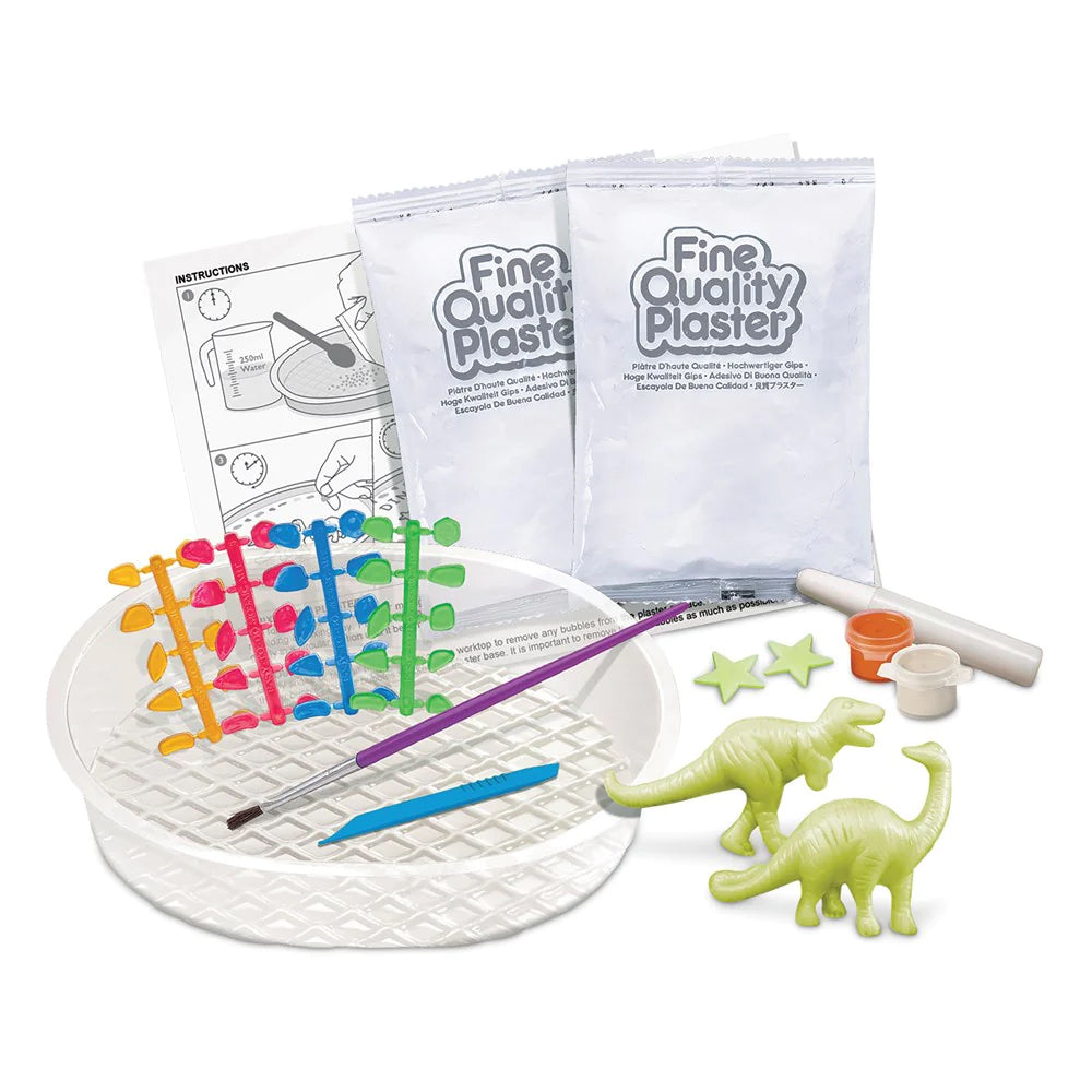 4M KidzMaker Mould & Paint Dino Stone Plaster Casting Art/Craft Kit 5y+