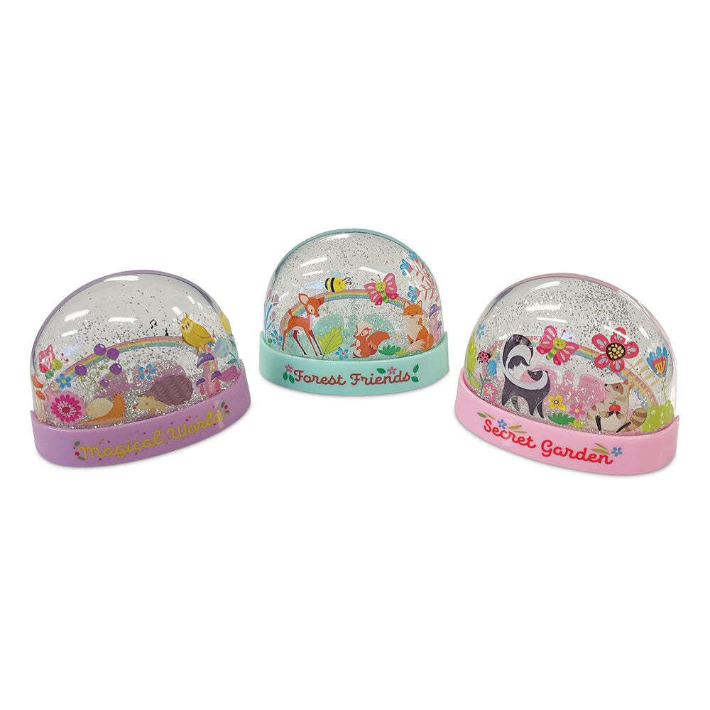 4M KidzMaker Mini Glitter Rainbow Water Domes Art/Craft Kit 5y+