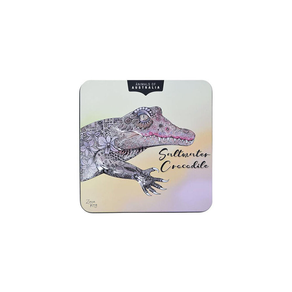 Banksia Red Saltwater Crocodile Decorative Tin w/Butter Finger Biscuits 150g