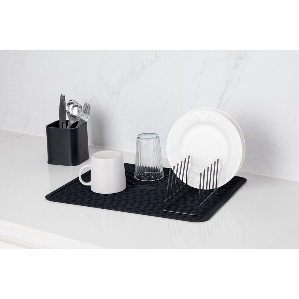 Classica Aura Folding Dish Rack Space-Saving Silicon/Metal Kitchen Accessory