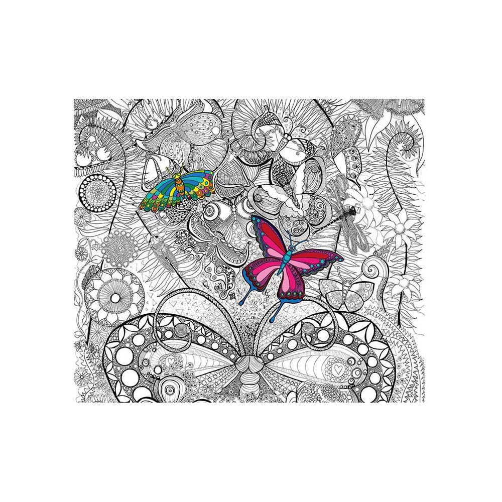 ColourAway Colouring In Poster Kit Kids/Children In a Native Garden 8y+