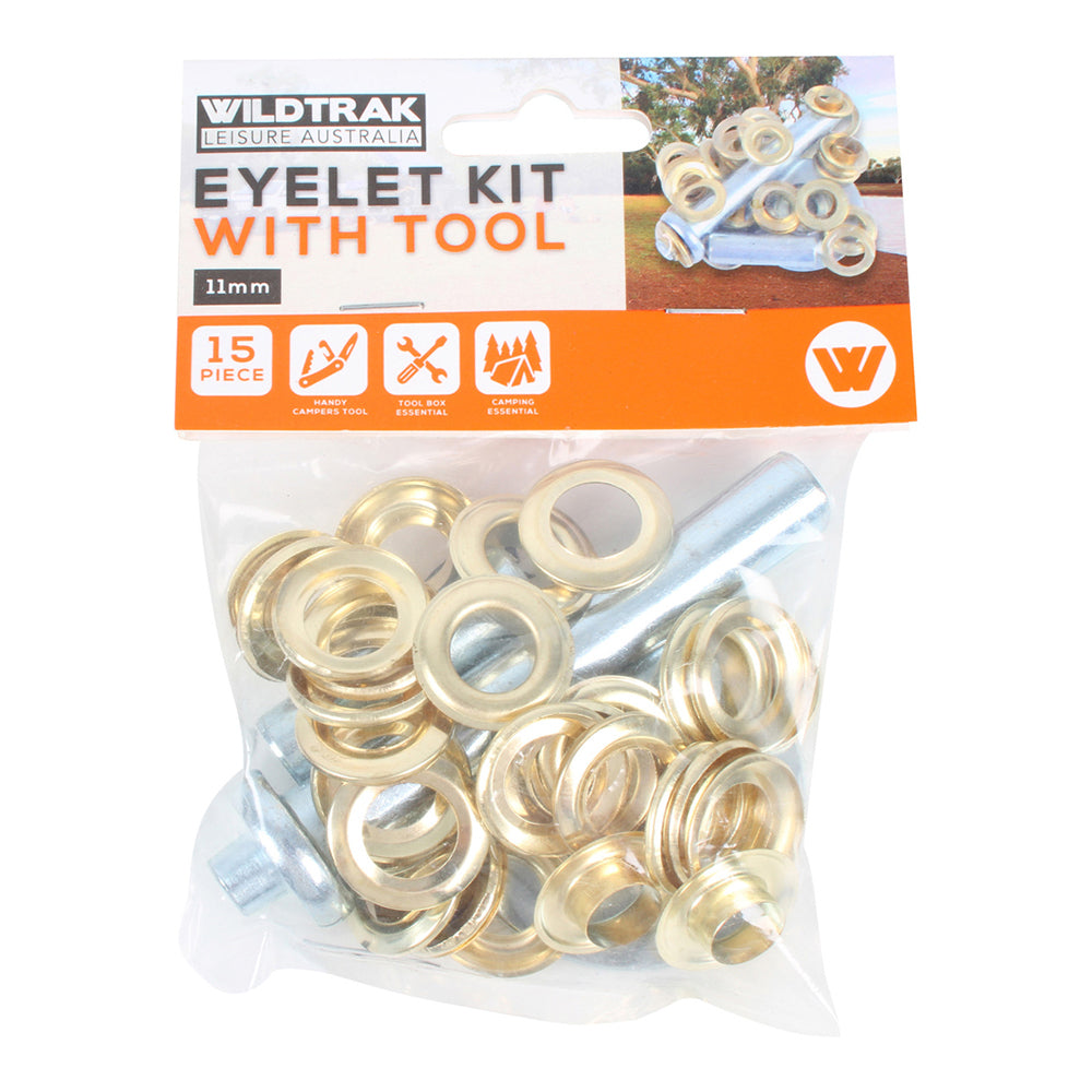 2x 15pc Wildtrak 11mm Eyelet Kit w/ Tool Outdoor Camping