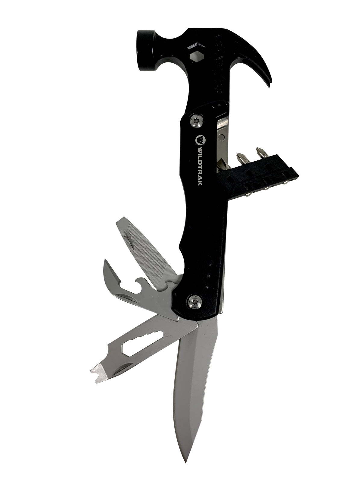 Wildtrak 14-in-1 Aluminium Multi-Tool w/ Hammer - Black