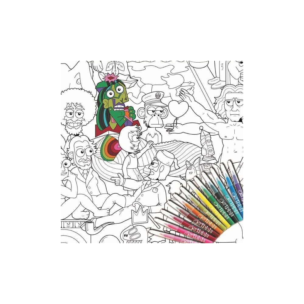ColourAway 100 Arts Large Colouring In Poster Kit Kids Art Set 12y+