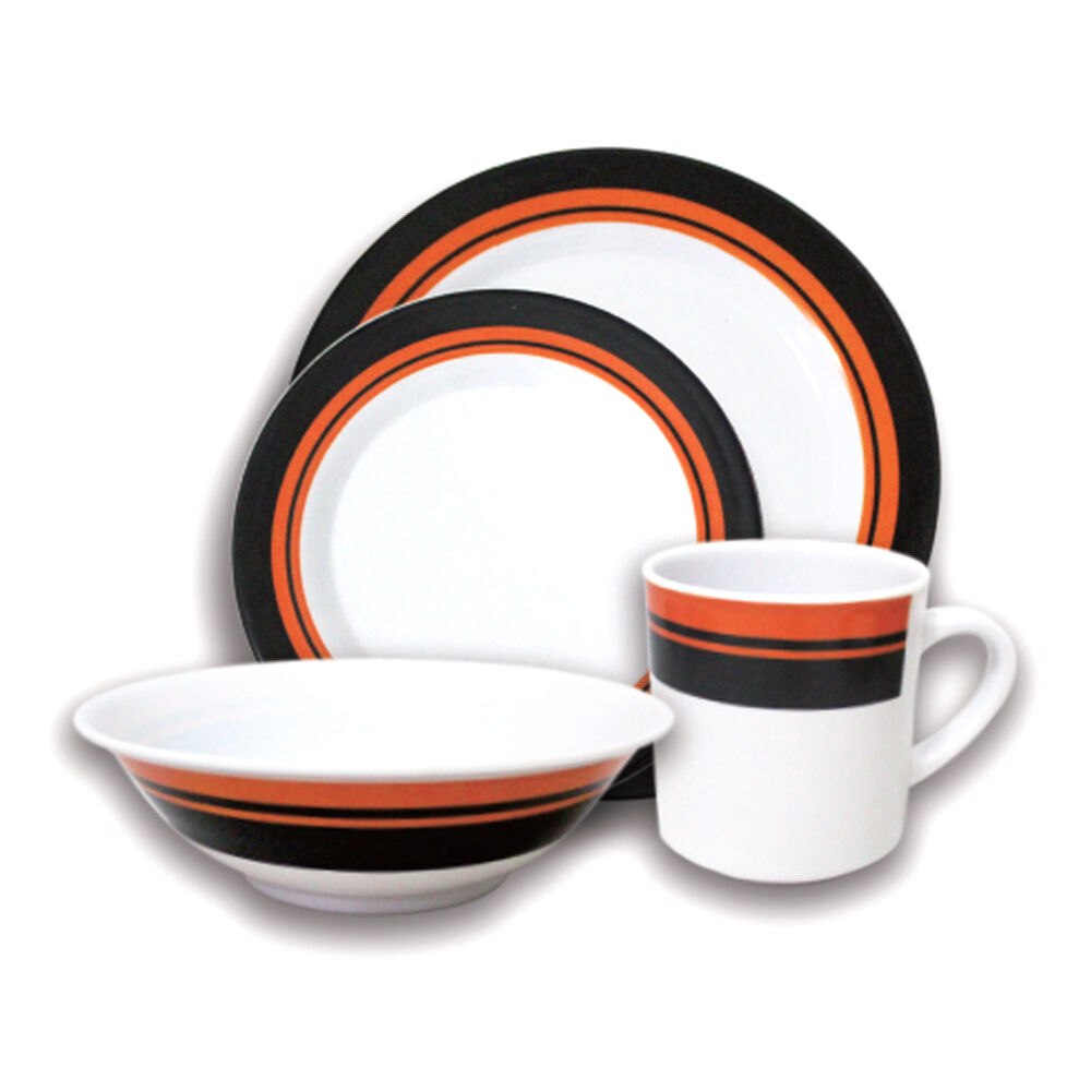 16pc Wildtrak Melamine Camping Food Plate/Bowl/Coffee Mug Set