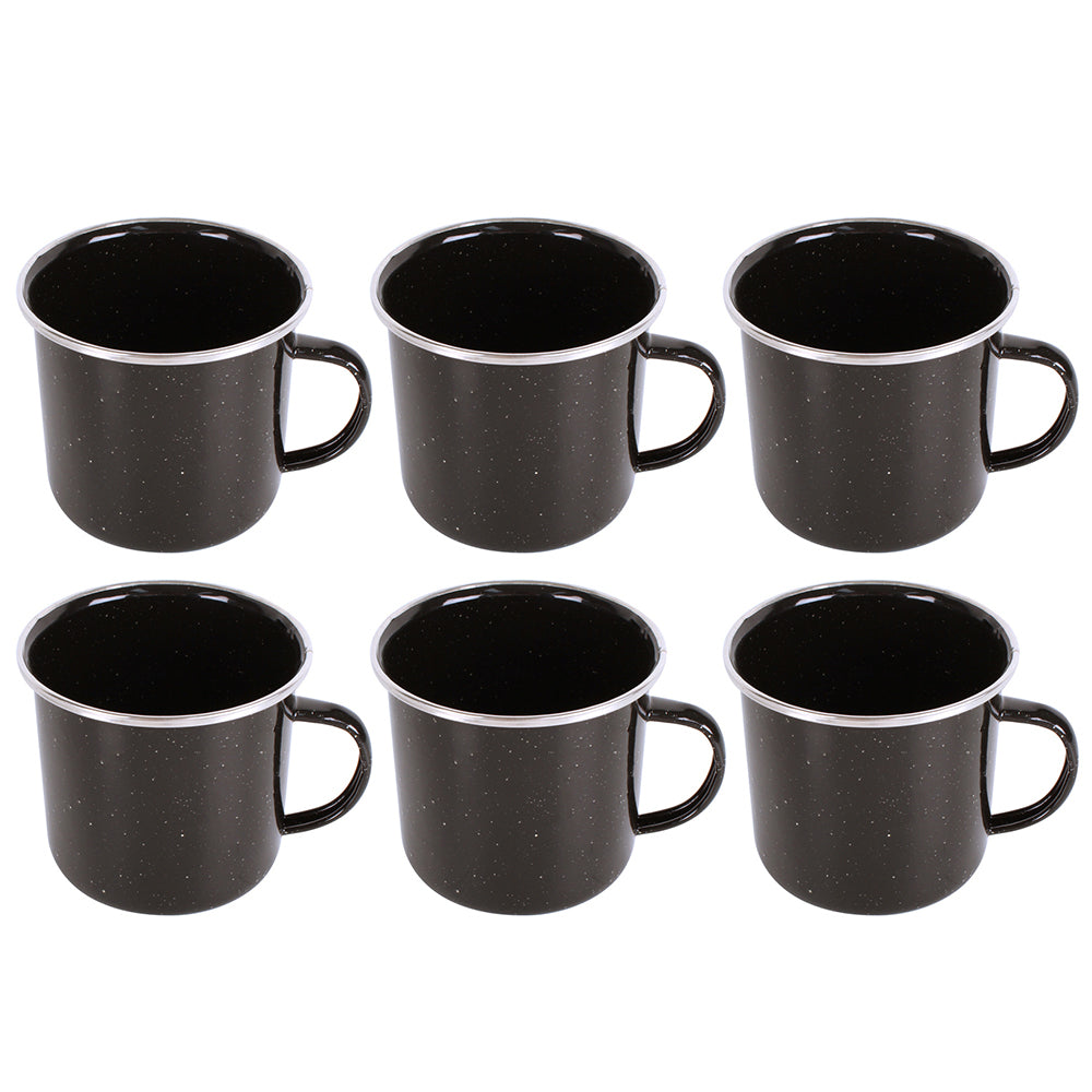 6PK Wildtrak Premium Enamel Mug Useful for Outdoor Camping 10x9cm