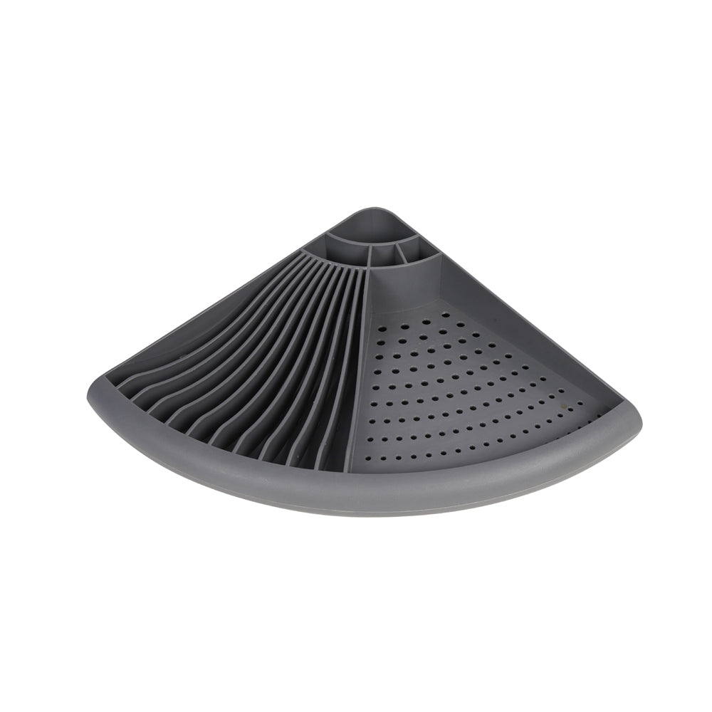 Wildtrak 49cm Dish Corner Rack w/ Drip Tray - Grey