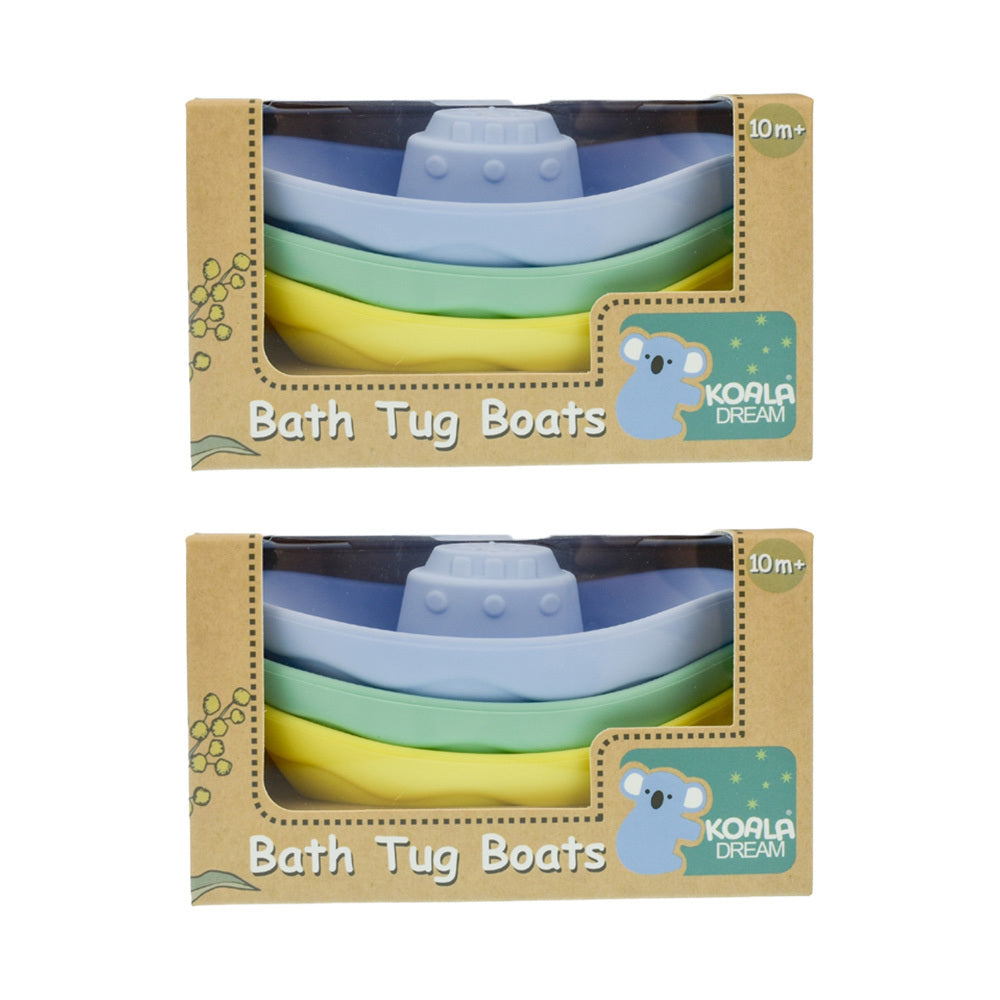 6pc Koala Dream Silicone Bath Tug Boats for Kids 10m+