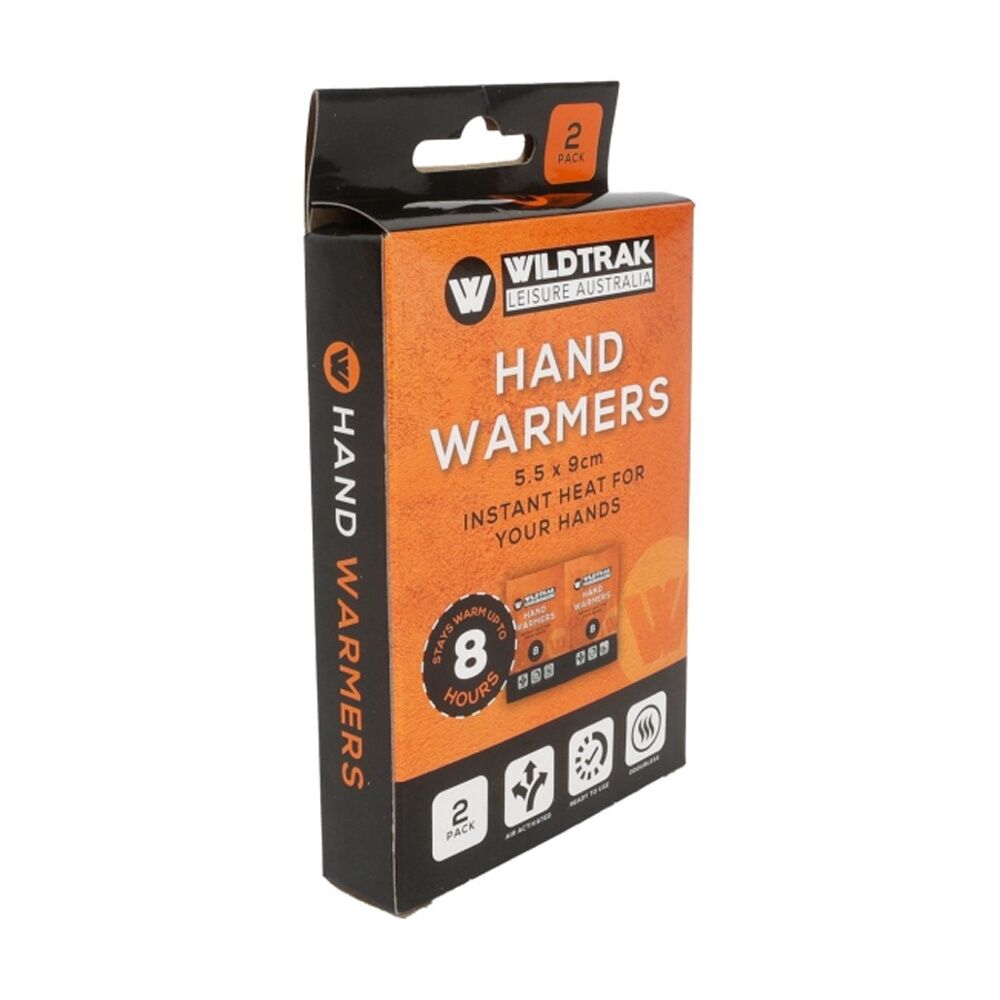 12x 2pc Wildtrak Instant Heat Hand Warmers Odourless 5.5x9cm