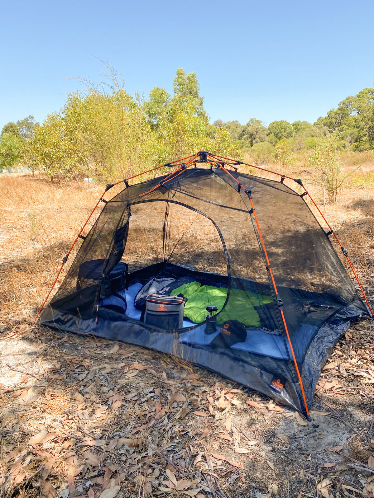 Wildtrak Easy Up 2-Person Mozzie Dome Camping Tent - Black