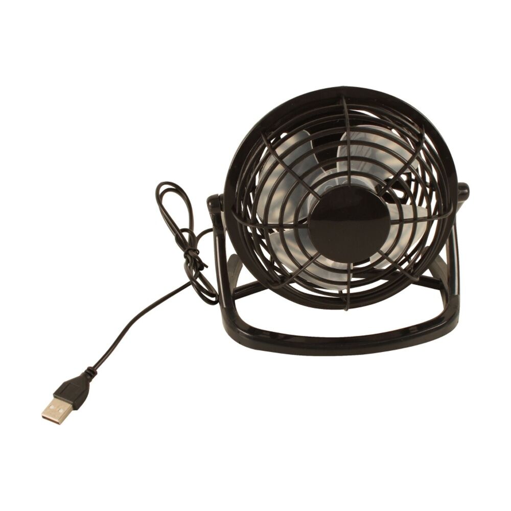 3PK Wildtrak Portable Fan Usb Black W/85cm Cable Outdoor Camping 15x17cm