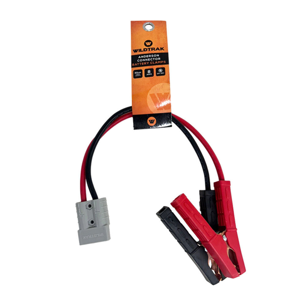 2PK Wildtrak 50A Anderson Connector Heavy Duty Battery Clamps 8AWG 30cm