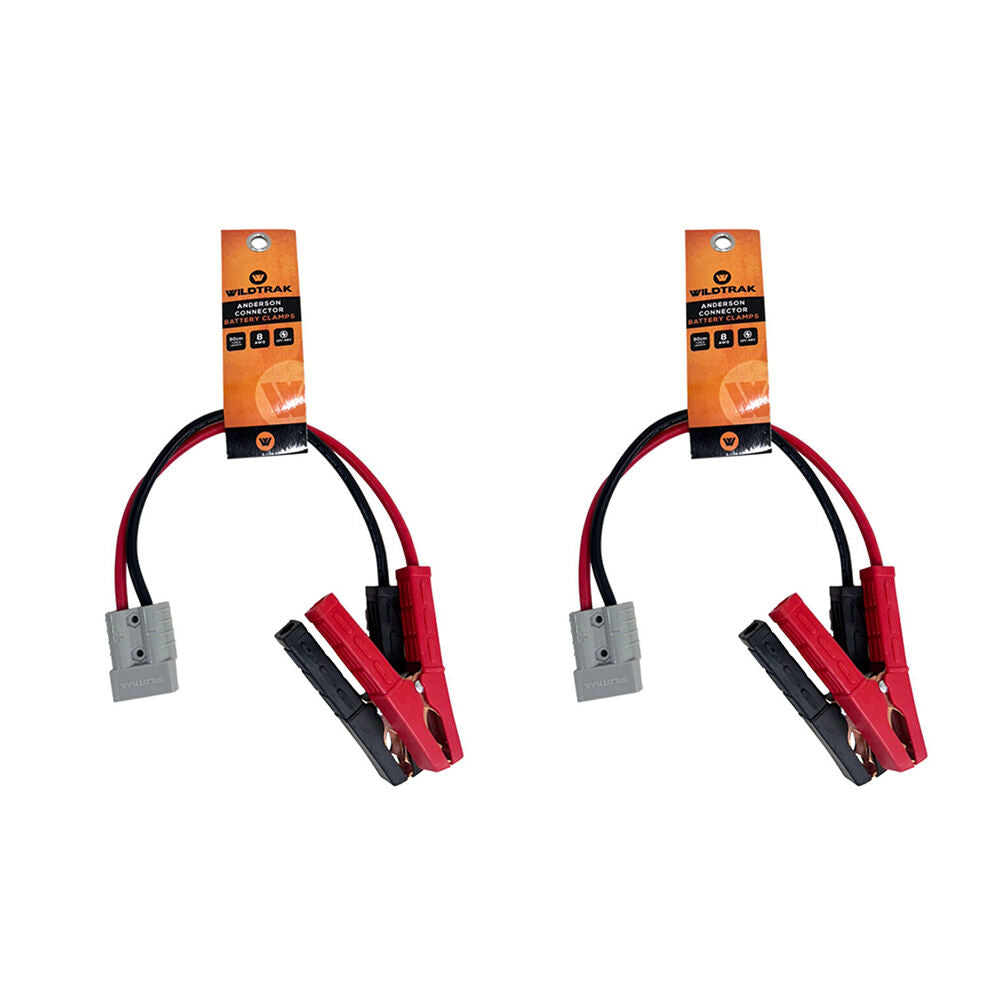 2PK Wildtrak 50A Anderson Connector Heavy Duty Battery Clamps 8AWG 30cm