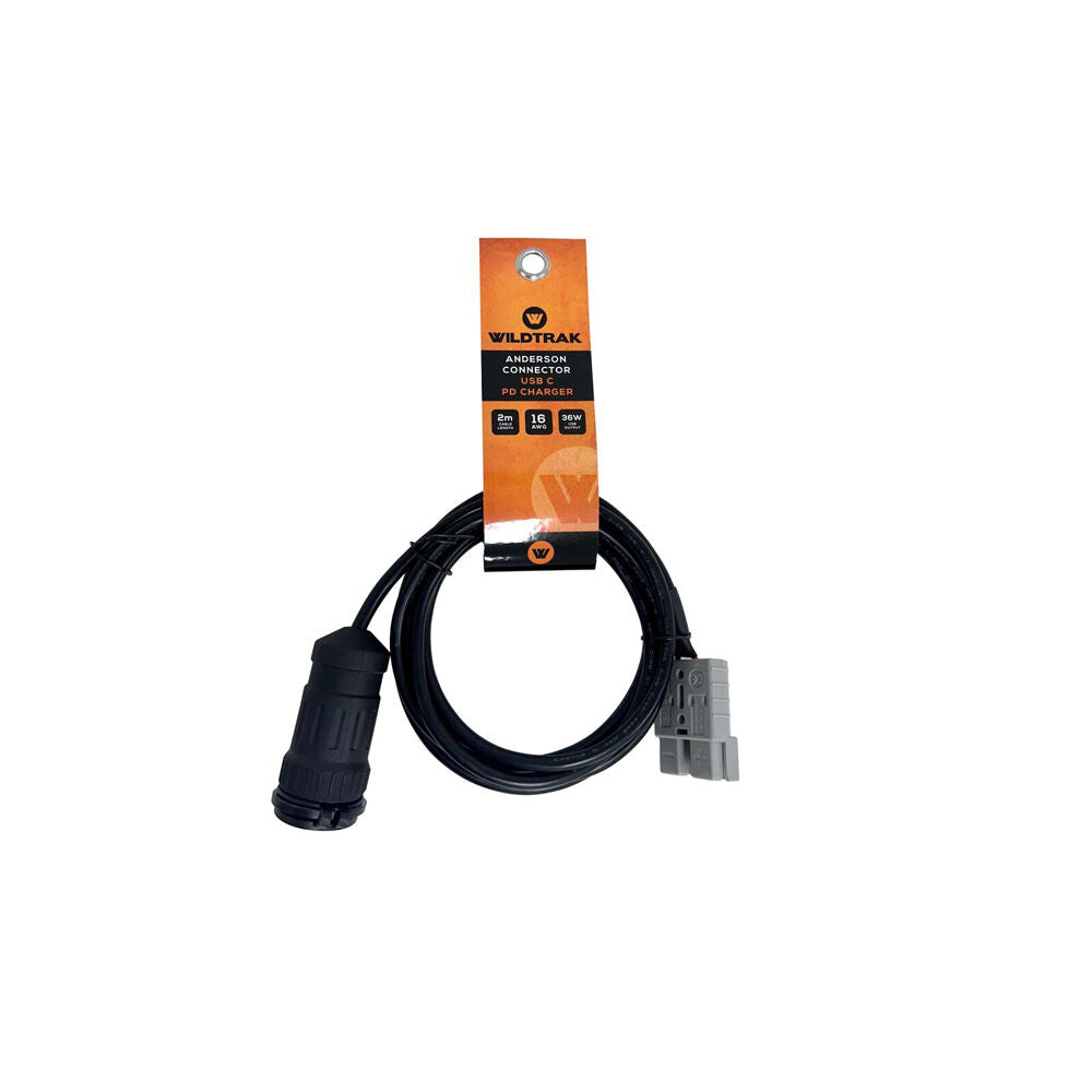 Wildtrak 50A 2m Anderson Connector USB-C PD Charger 12 Volt Battery