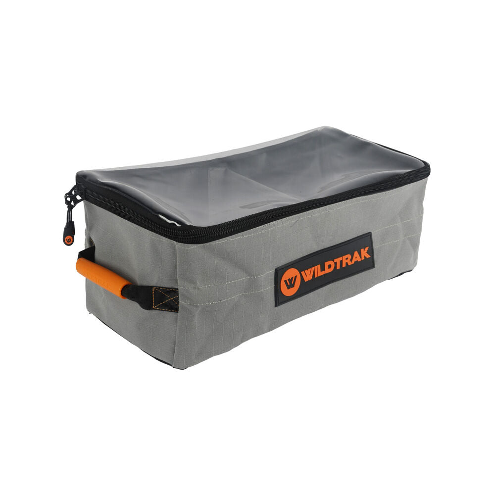 Wildtrak Explorer Clear Top Storage Bag Mesh Base With Divider 45x20x19cm Grey