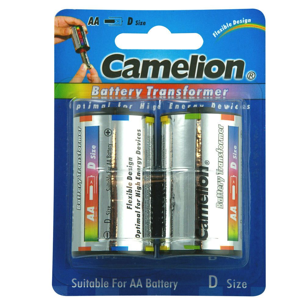 3PK Camelion D Battery Adaptor