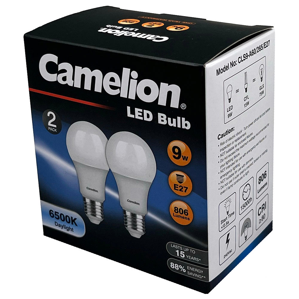 3x 2pc Camelion Led Light Globe 9W 240V Edison Daylight 6500K E27