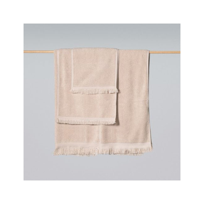 4pc Canningvale Capri Rib Cotton Bath/Hand Towel/Face Washer Set - Birch