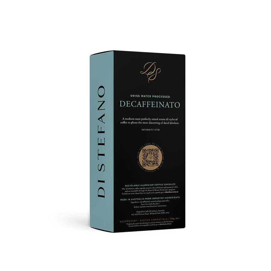 10pc Di Stefano 54g Decaf Coffee Capsules/Pod Decaffeinato
