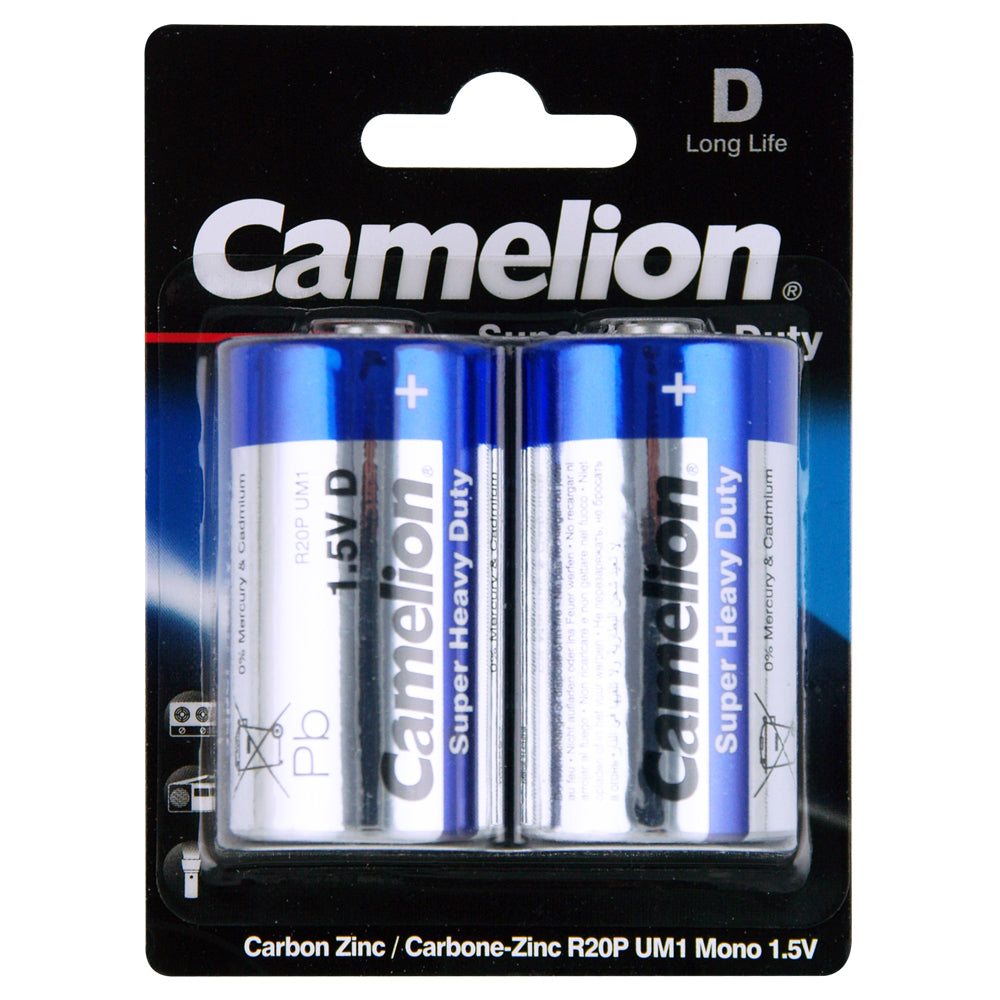 3PK 2pc Camelion Super Heavy Duty D
