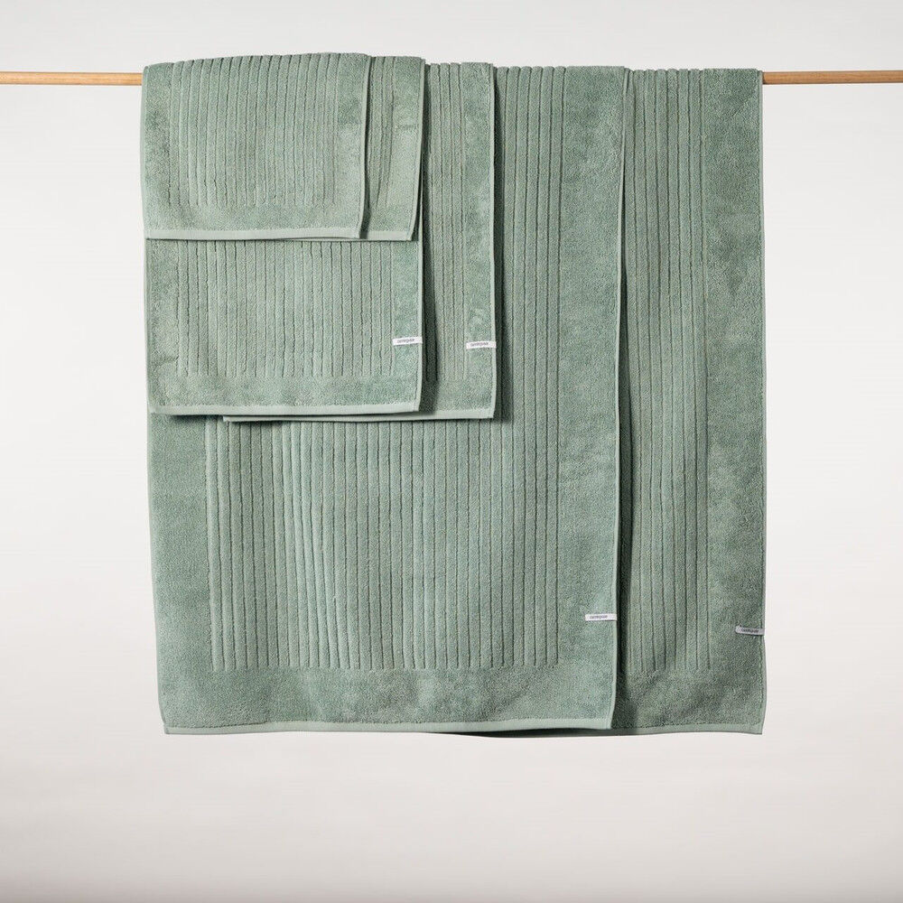 6pc Canningvale Caressa Bath/Hand/Face Washers Towel Set - Sage