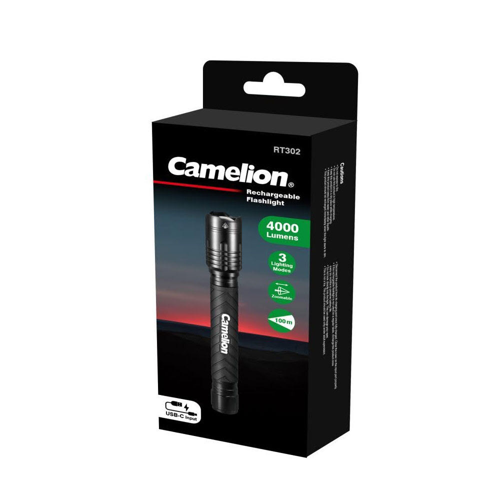 Camelion 76W COB LED USB-C Rechargeable Torch 4000LM