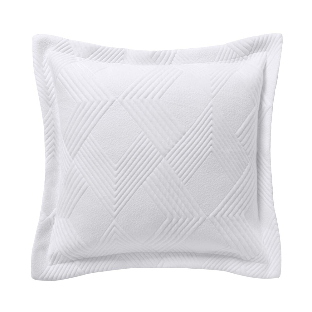 Bianca Cassiano Polyester Jacquard White European Cushion Pillowcase 65x65cm