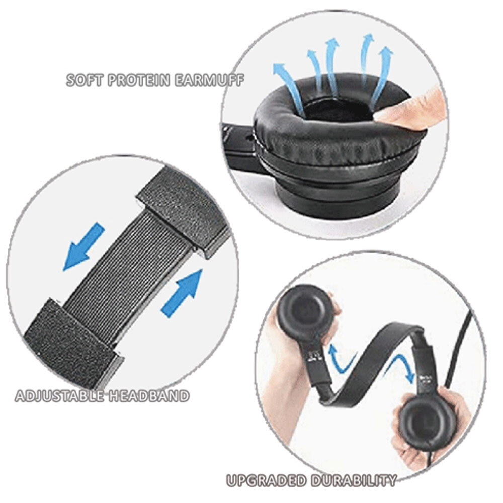 Sansai USB On Ear Headset w/Mic Black