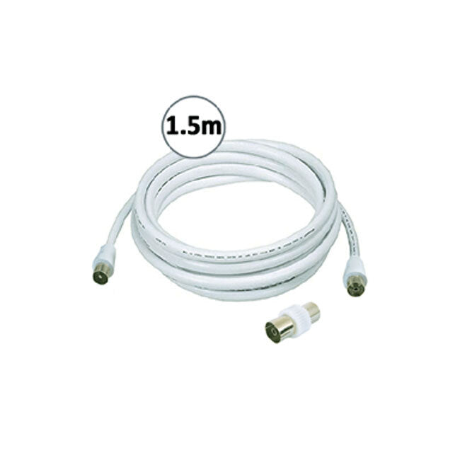 Sansai 1.5m Male To Male Antenna Flylead w/ Female Adaptor