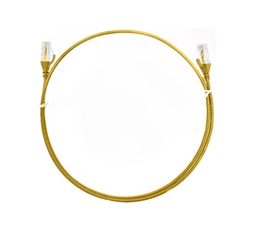 8ware 15m CAT6 Ultra Thin Slim RJ45 Ethernet Cable LAN Cord 26AWG Yellow