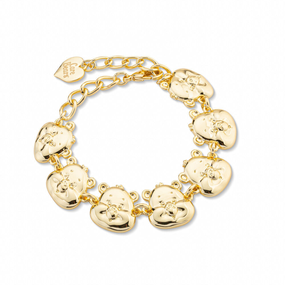 Care Bears Chain Bracelet - Gold Plated Brass - Gold