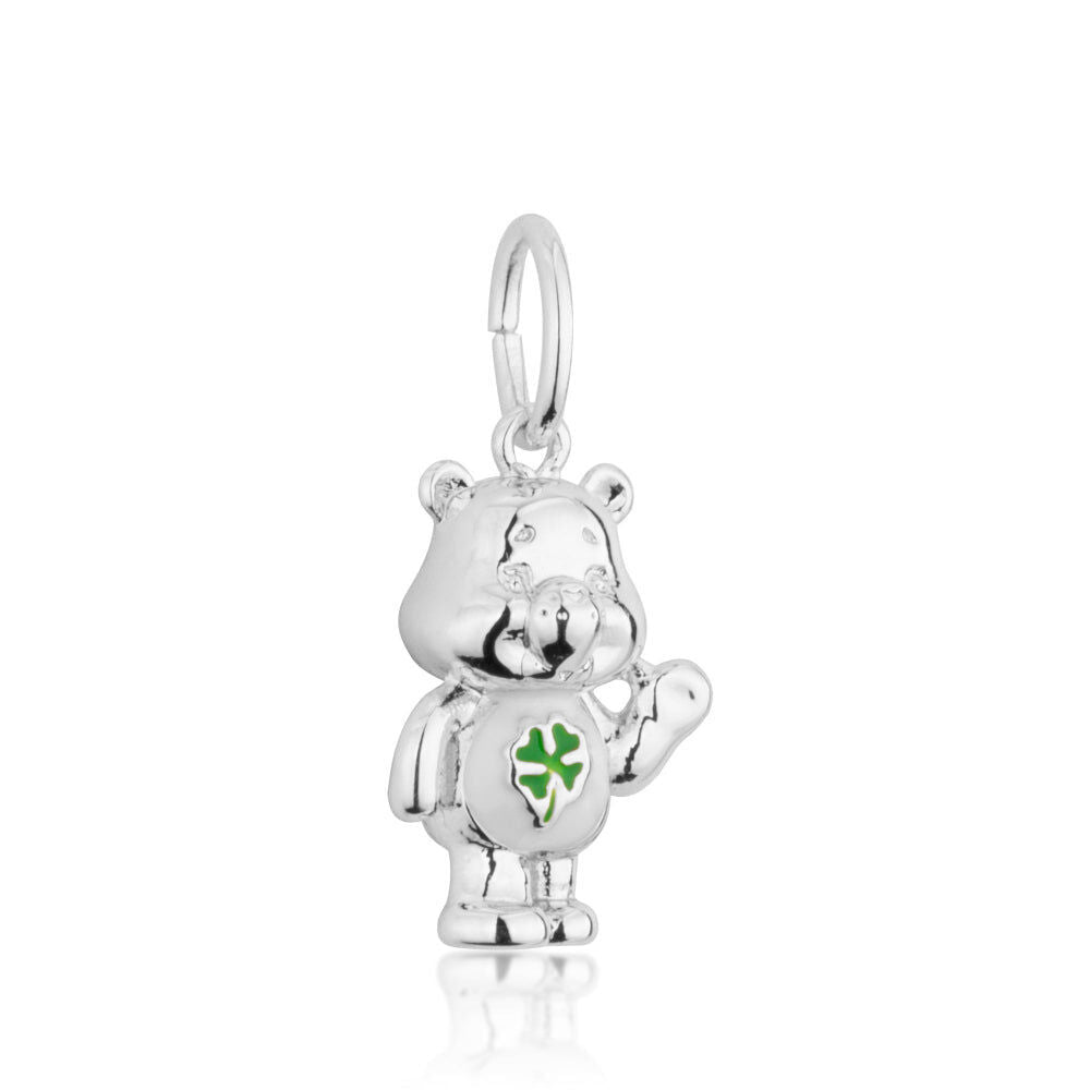 Care Bears Goodluck Bear Charm - Gold Plated Brass - Silver