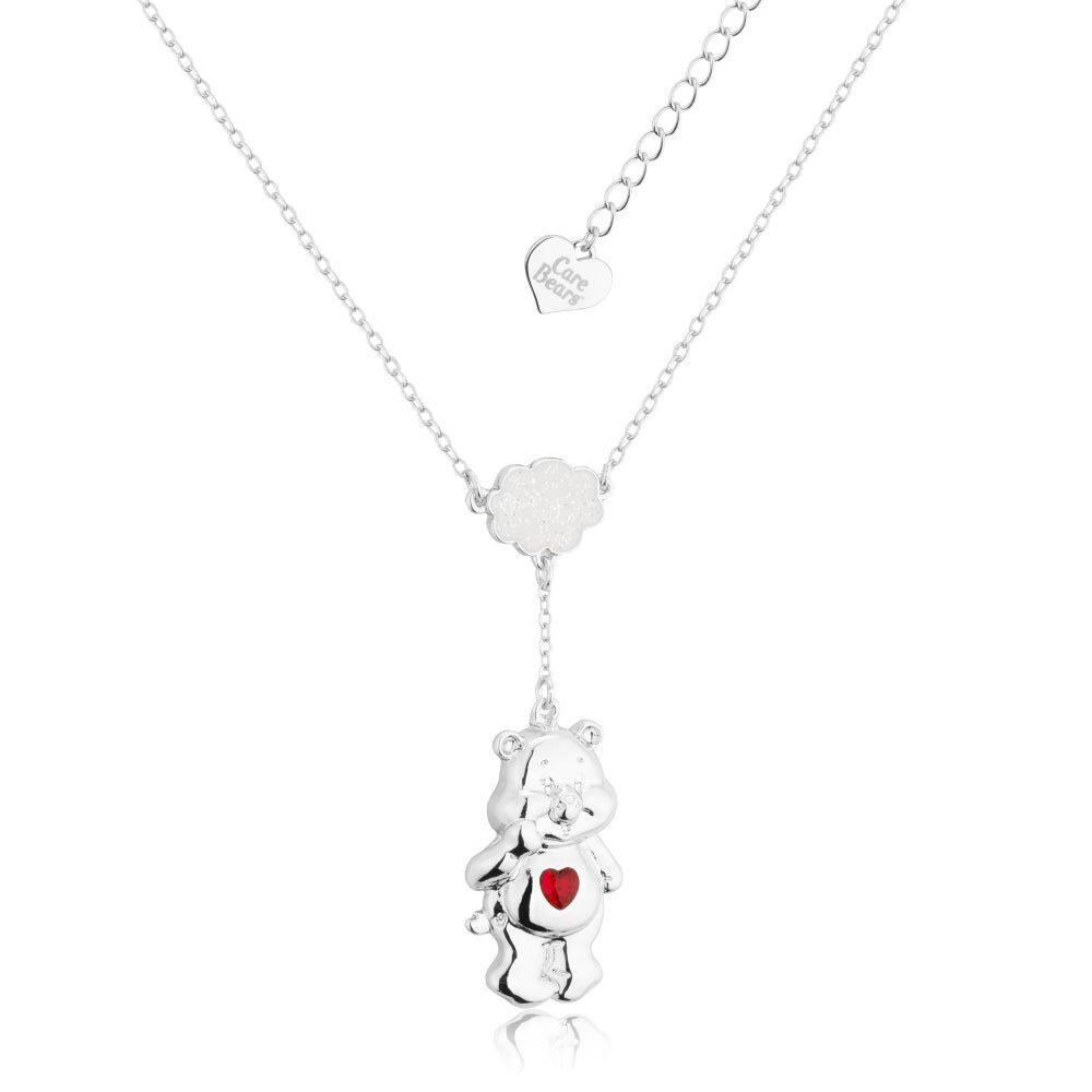 Care Bears Tenderheart Bear Necklace - Gold Plated Brass - Silver