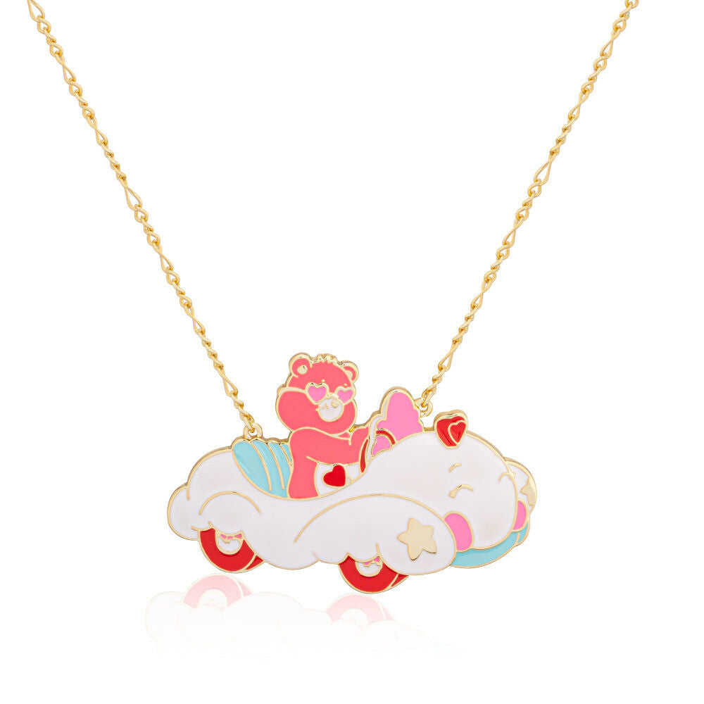 Care Bears Statement Cloud Car Necklace - Gold Plated Brass - Gold