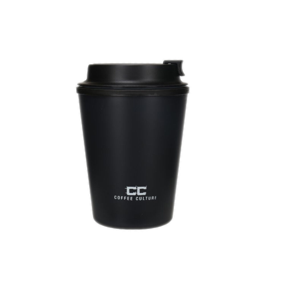 2PK Coffee Culture Eco Double Wall 350ml Reusable Travel Cup - Black