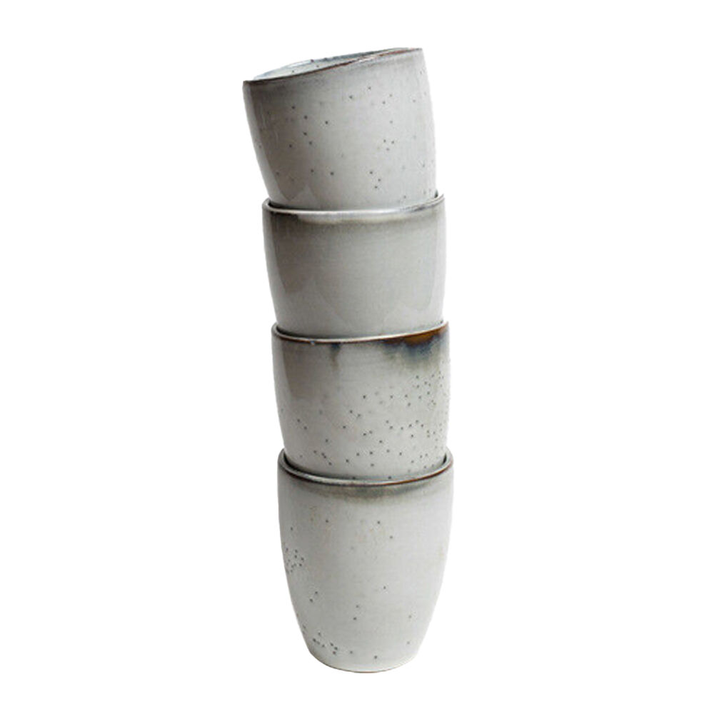 2x 4pc Coffee Culture Reactive 280ml Ceramic Coffee & Tea Cup Grey