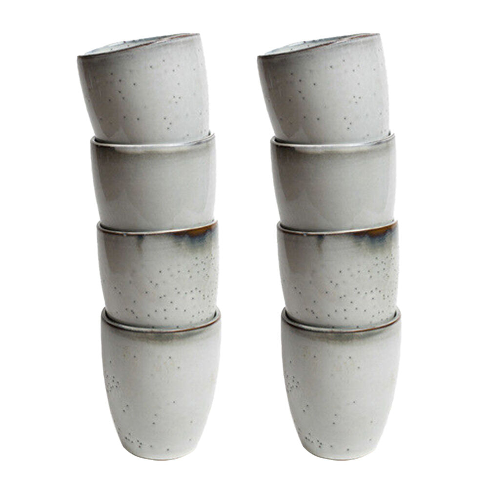 2x 4pc Coffee Culture Reactive 280ml Ceramic Coffee & Tea Cup Grey