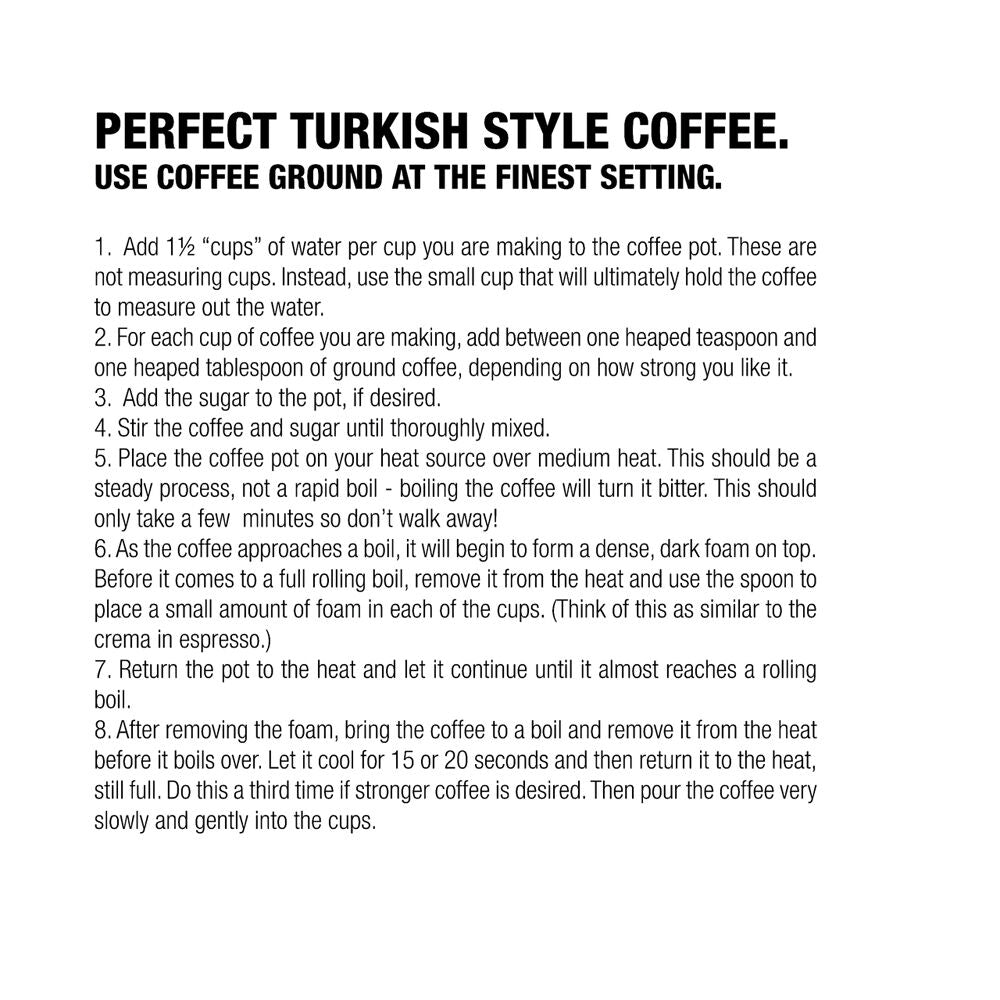 Coffee Culture Stainless Steel 520ml Stovetop Turkish Coffee Pot - Silver