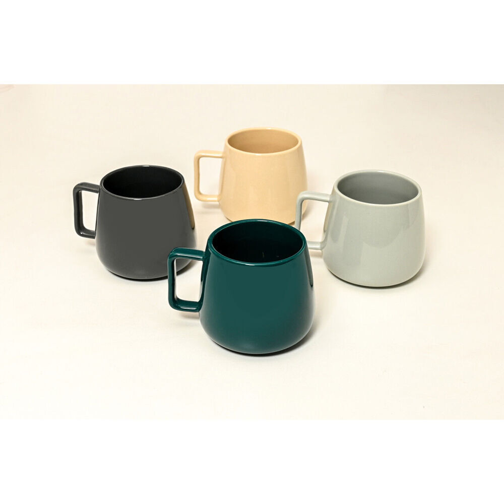 2x 4pc Coffee Culture Ceramic Hot/Cold Beverage 400ml Mugs Gloss Finish