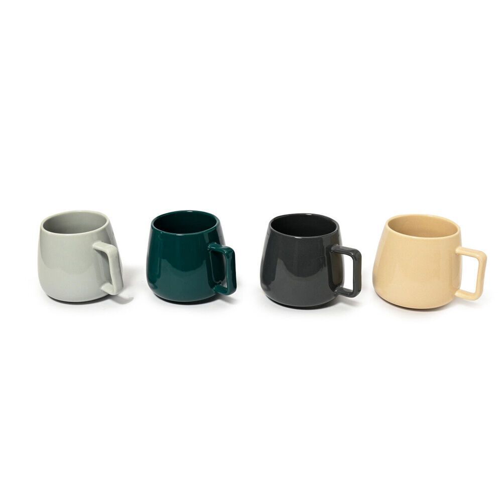 2x 4pc Coffee Culture Ceramic Hot/Cold Beverage 400ml Mugs Gloss Finish