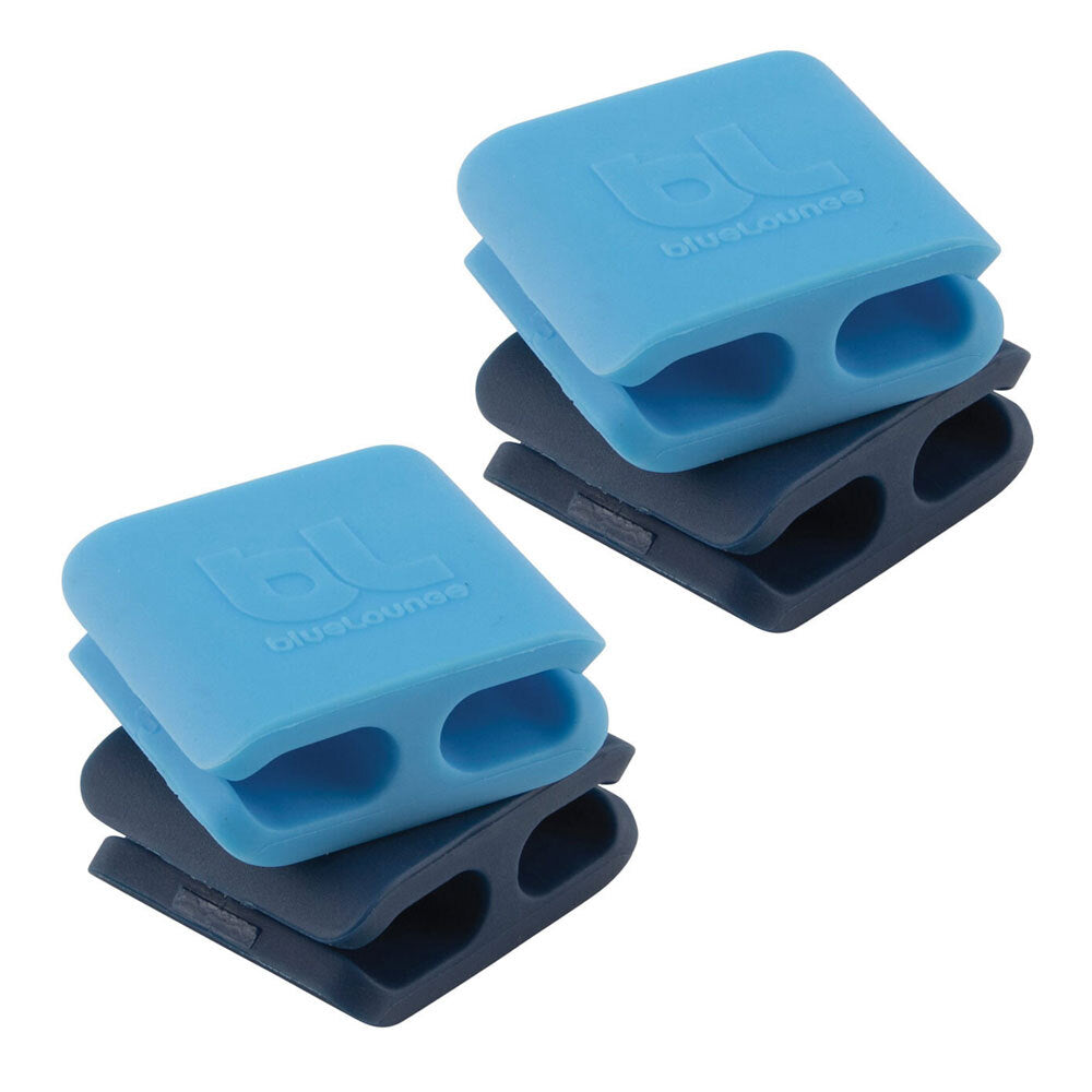 4pc Bluelounge CableClip Medium - Blue