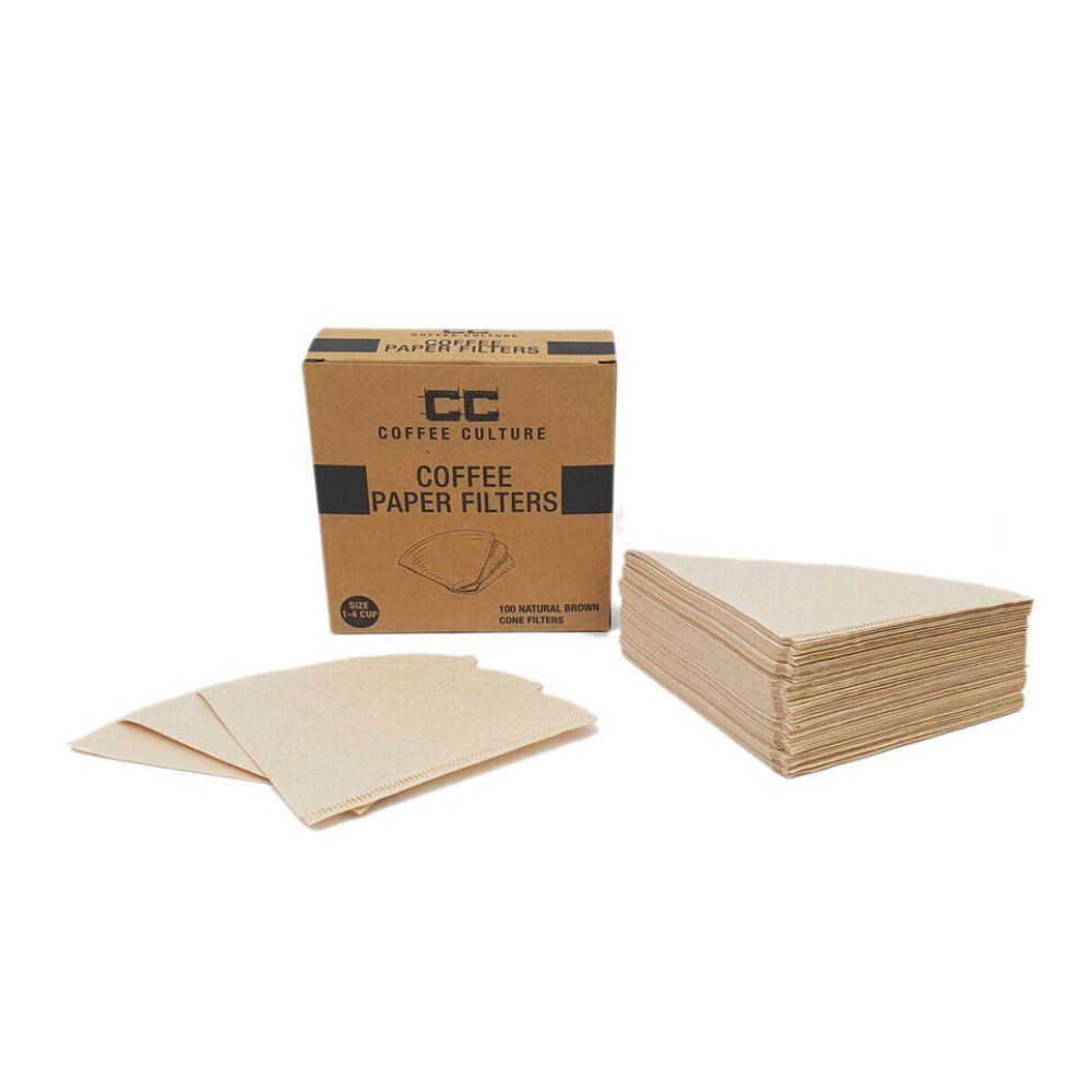 4x 100pc Coffee Culture 4-Cup Coffee Pour Over Paper Filter Size 1