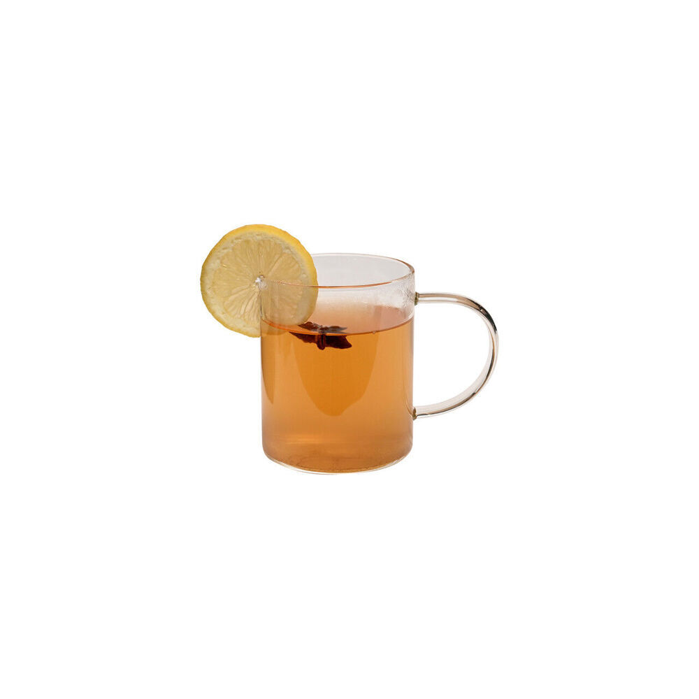 2x 4pcCoffee Culture Ivy 420ml Glass Single Wall Mug Set - Clear