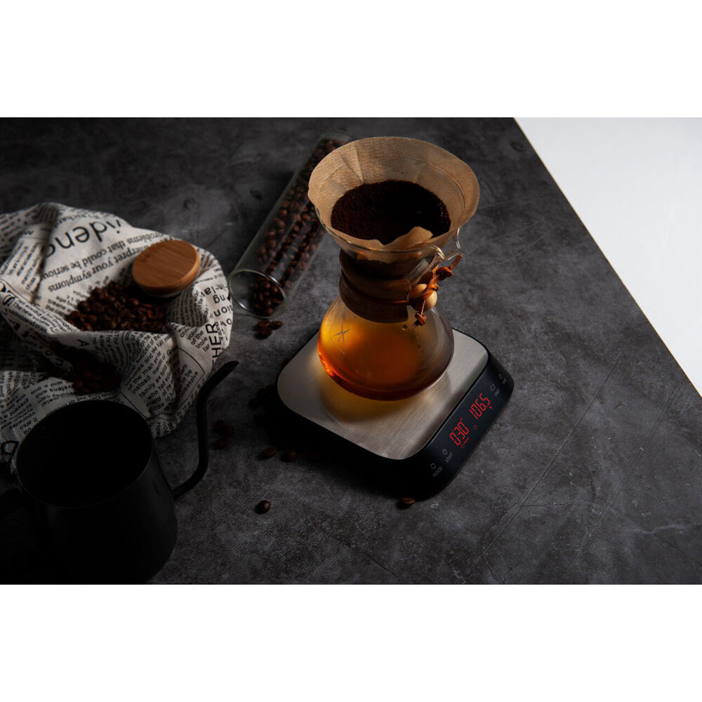 Coffee Culture Stainless Steel 3kg/16.5cm Digital Coffee Scale - Silver