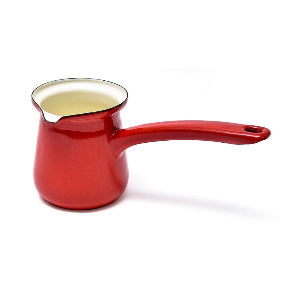 2PK Coffee Culture Enamel 300ml Stovetop Turkish Coffee Pot - Red