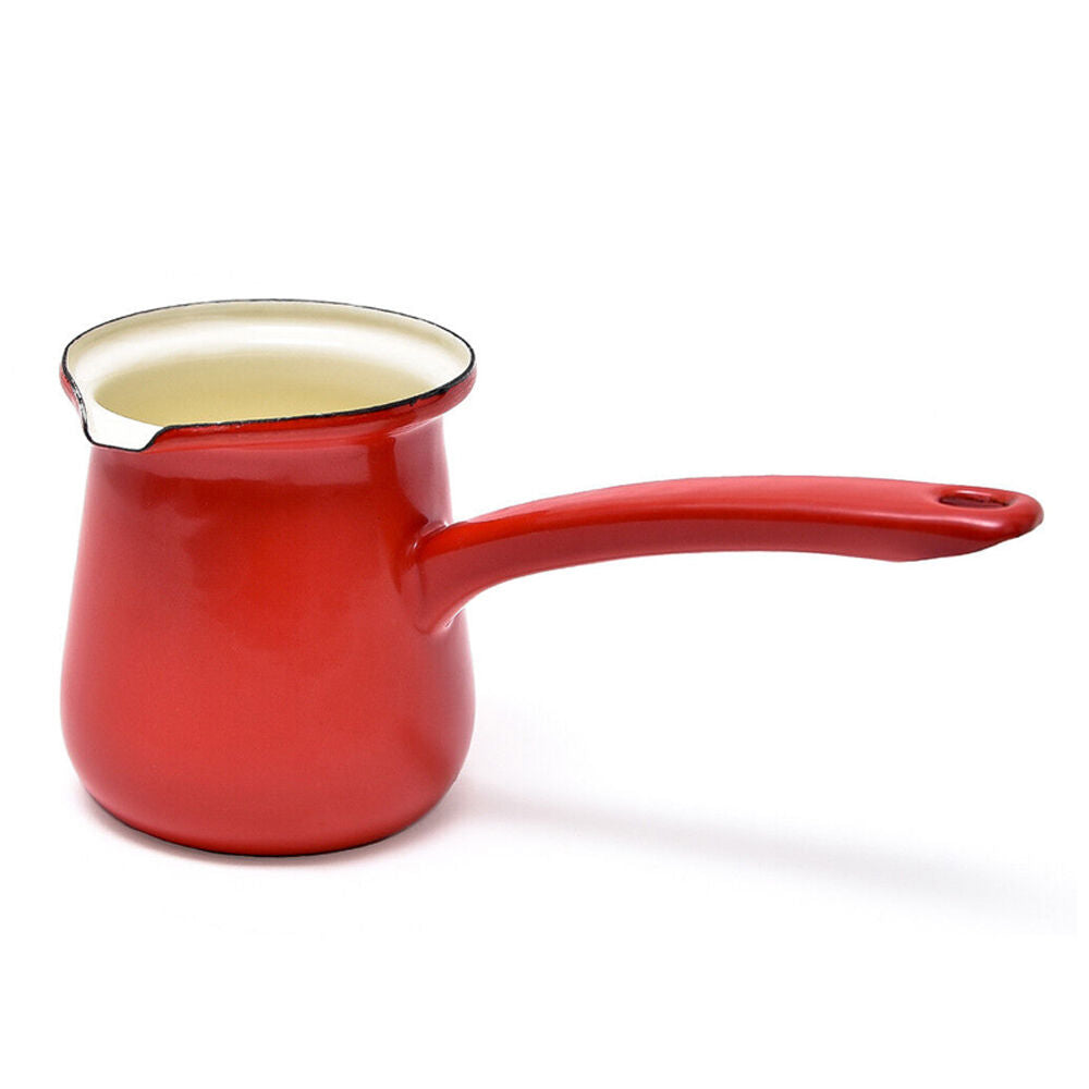 2PK Coffee Culture Enamel 450ml Stovetop Turkish Coffee Pot - Red