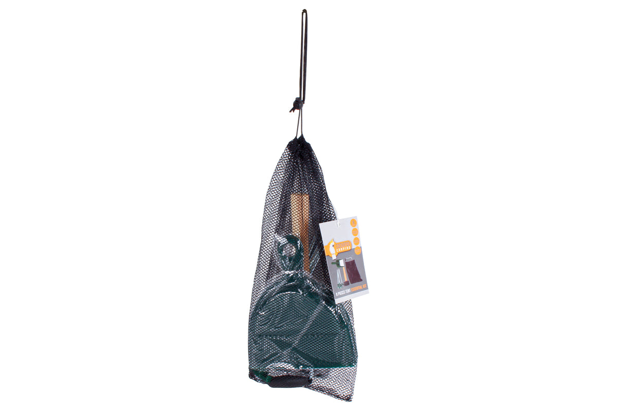 8pc Cockatoo Camping Tent Essential Kit w/ Net Bag - Green