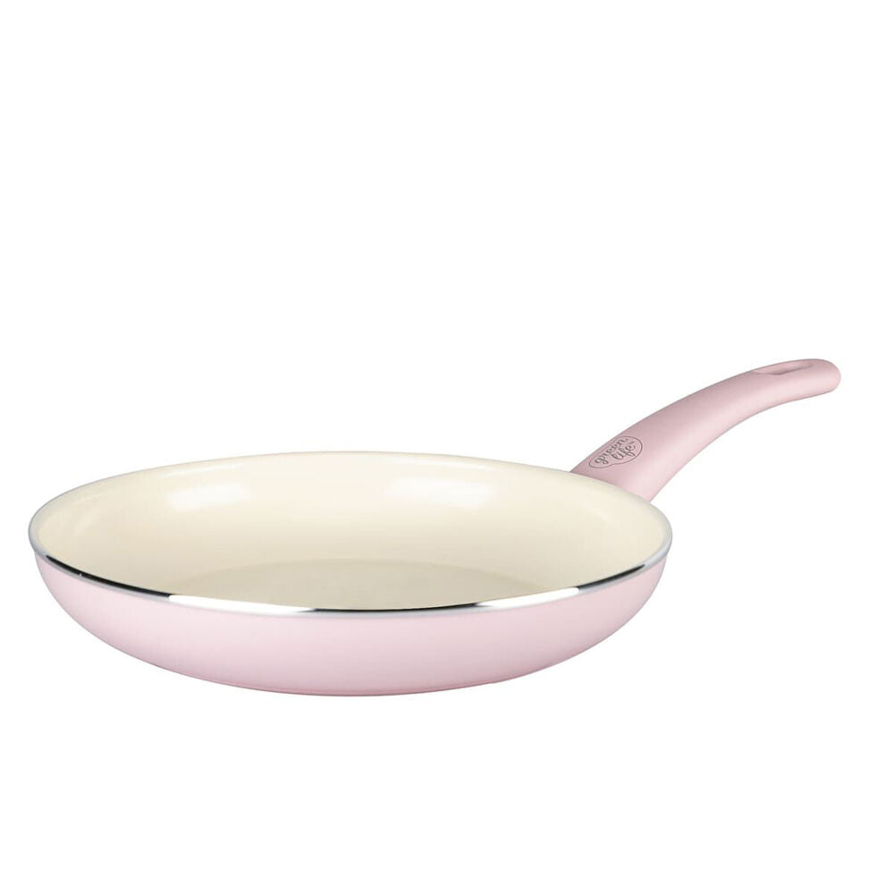 16pc Greenlife Soft Grip Aluminium Cookware Set - Quartz Pink