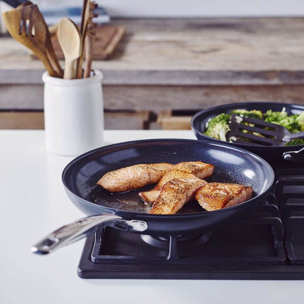 Greenpan 30cm Aluminium Chatham Frying Pan w/ Lid Black